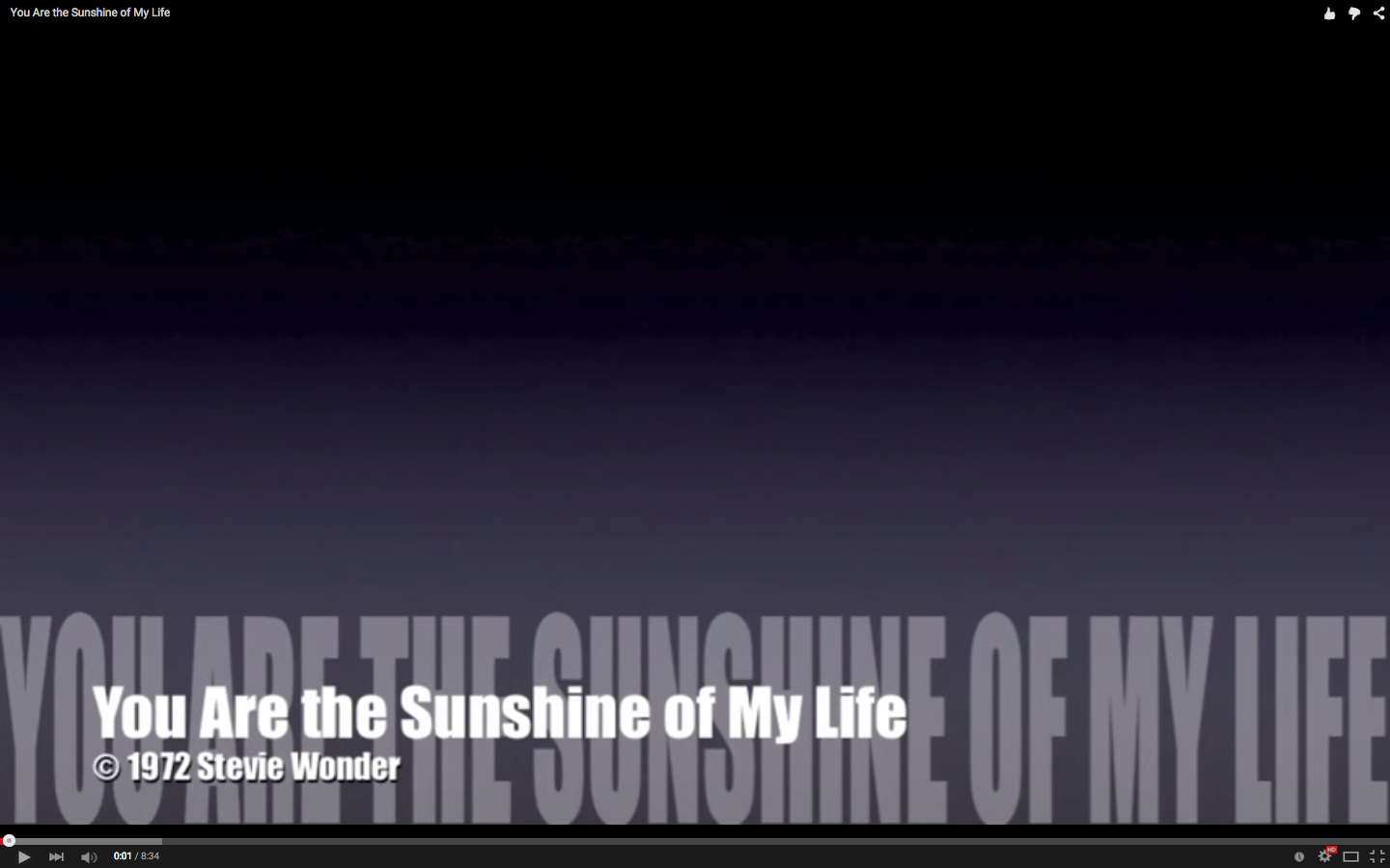 You Are The Sunshine of My Life (guitar chart)